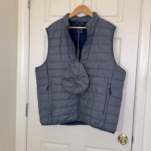 NWT Men’s Gray Packable Water Resistant Vest Size XXL